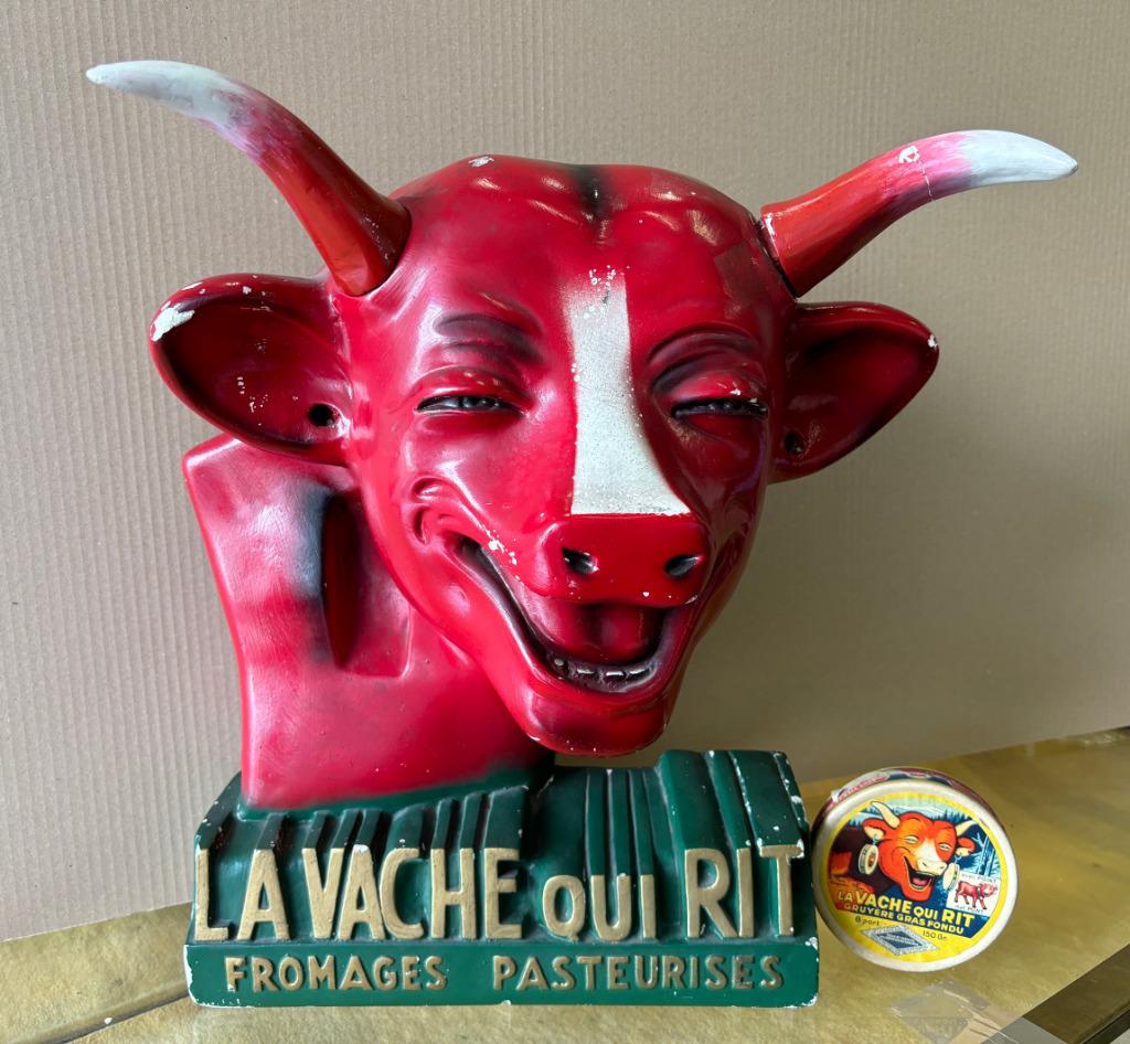 VACHE QUI RIT • PLV NOVITA plâtre no plaque émaillée RABIER, Collections, Enlèvement ou Envoi
