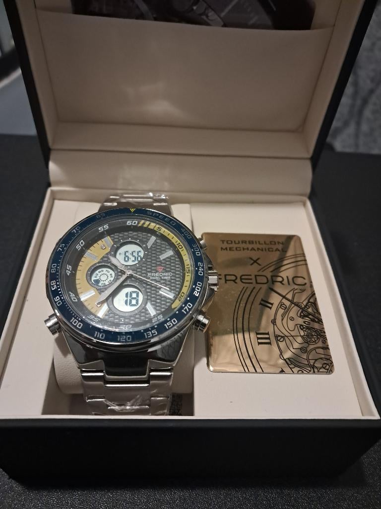 Montre homme neuf, Autres marques, Enlèvement ou Envoi, Acier, Acier