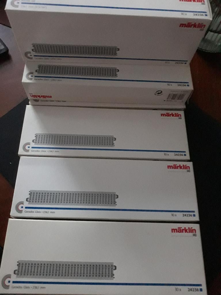marklin rechte C rail 24236   236,1 mm NIEUW  60st, Enlèvement, Neuf, Rails, Märklin