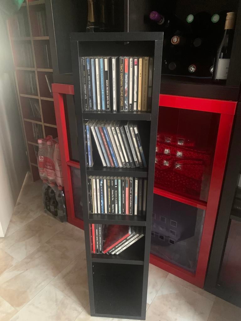 Support CD/support DVD noir par Idimex, Comme neuf, Enlèvement, 75 à 150 disques, Bois
