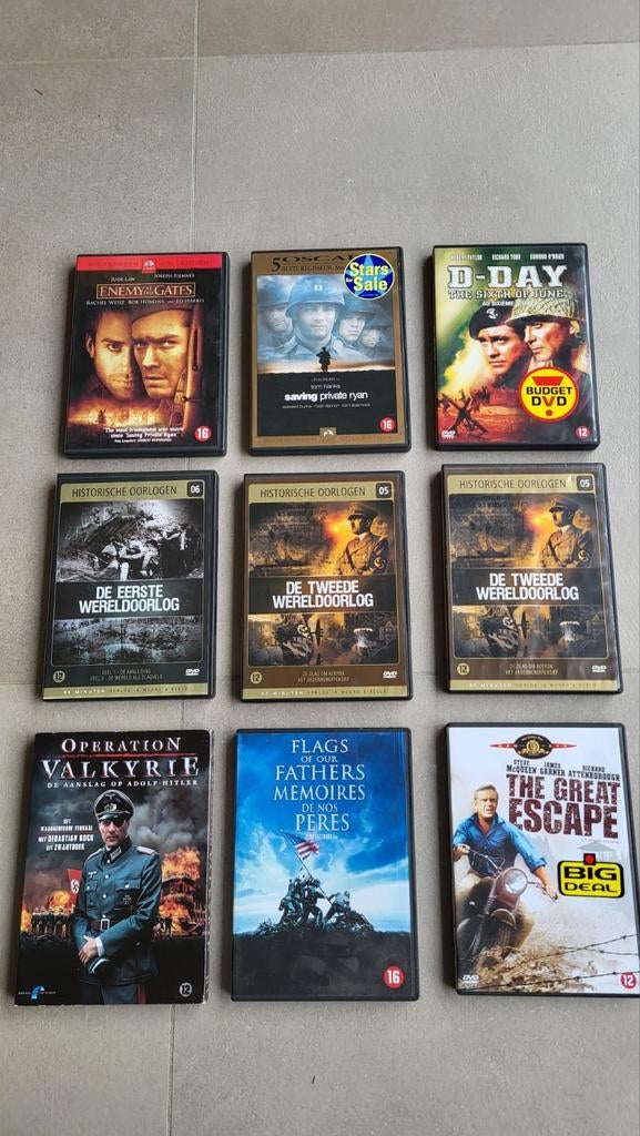 Verschillende oorlog dvd's, CD & DVD, Enlèvement ou Envoi, Comme neuf