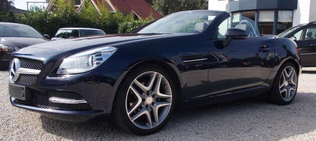 Cabrio Mercedes SLK 200 _ benzine met slechts 54 000 km :-), Auto's, Euro 5, Parkeersensor, Cabriolet, Blauw