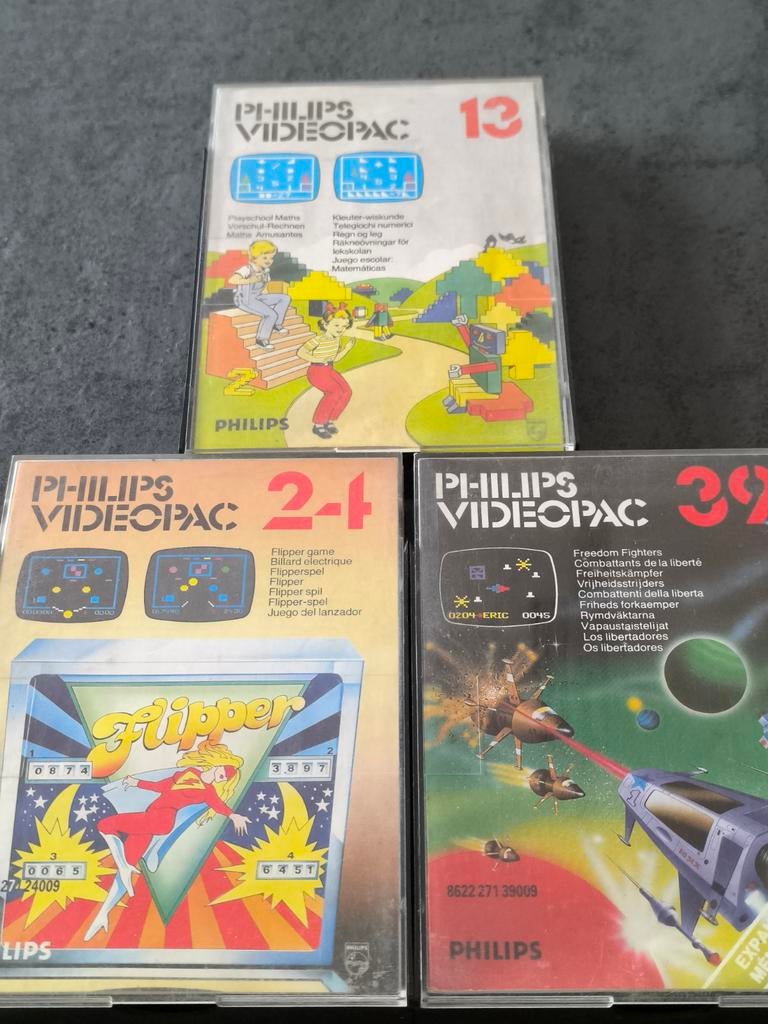 Philips set van 3 Videopac-spellen 13,24,39, Ophalen of Verzenden