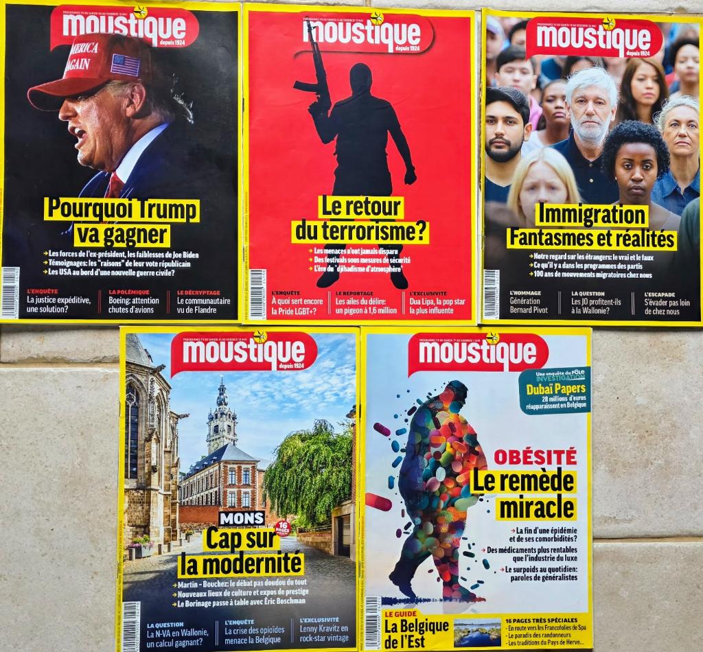 Magazines Moustique, Enlèvement, Utilisé, Musique, Cinéma ou TV