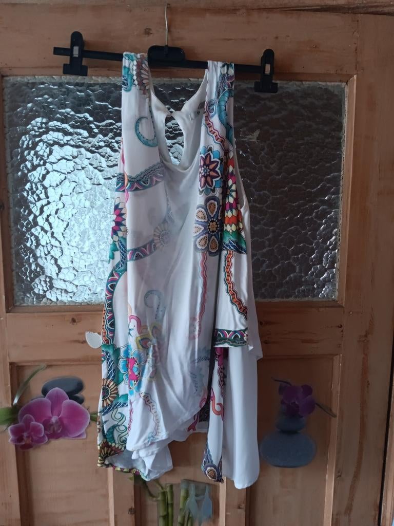 Blouse sans manches Desigual, Wit, Ophalen of Verzenden, Zo goed als nieuw, Desigual