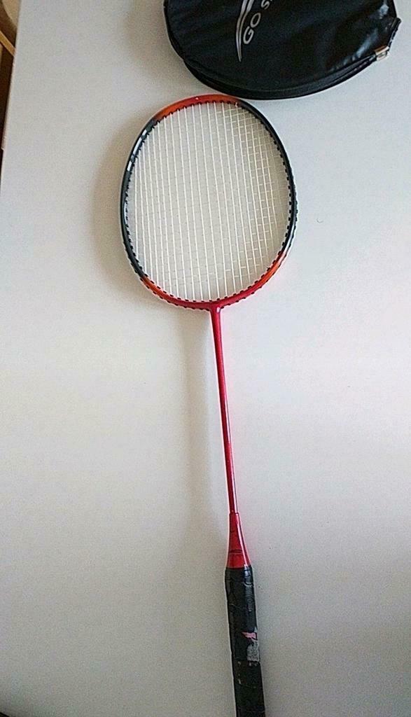 GO SPORT badmintonracket rood, Ophalen of Verzenden, Gebruikt, Racket(s)