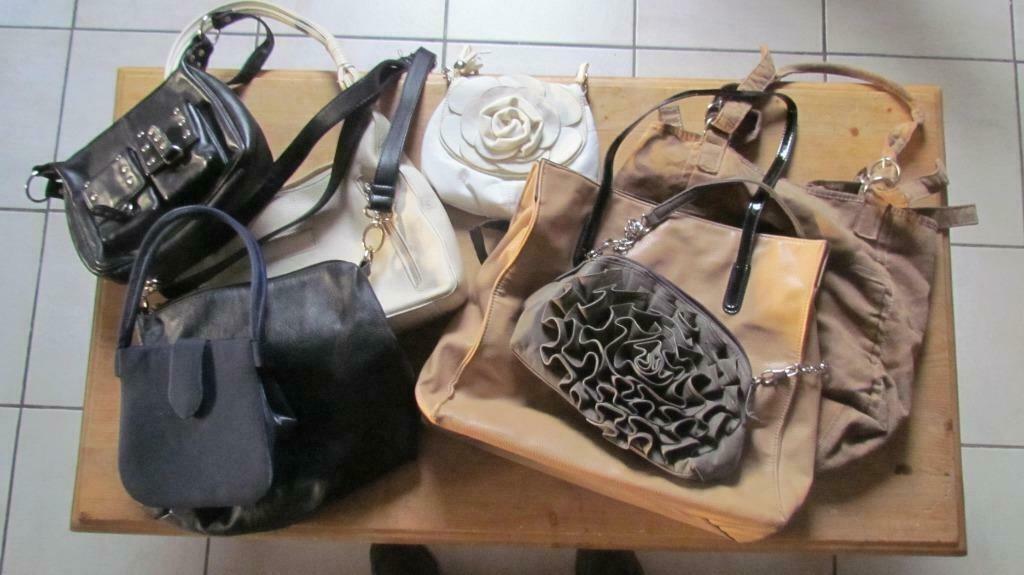 Huit sacs à main pour femme différents, à l'unité ou en lot, Enlèvement ou Envoi, Utilisé