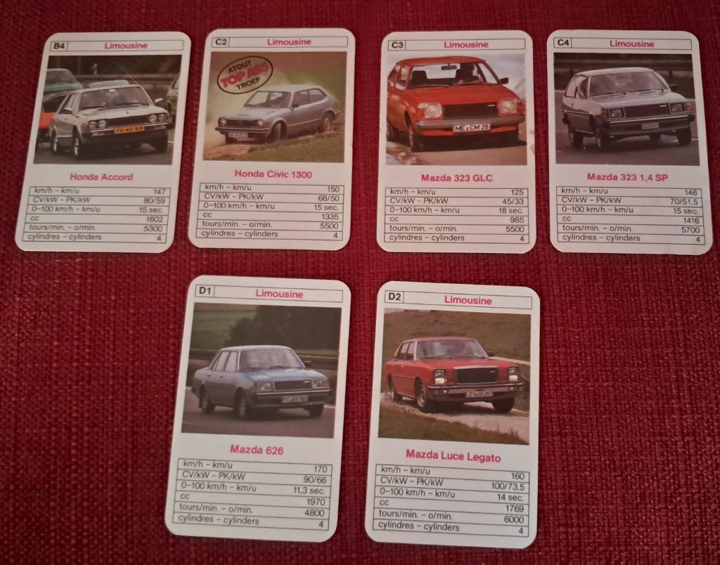 28 verschillende kaarten Quartet van het merk ACE auto's, Verzamelen, Ophalen of Verzenden