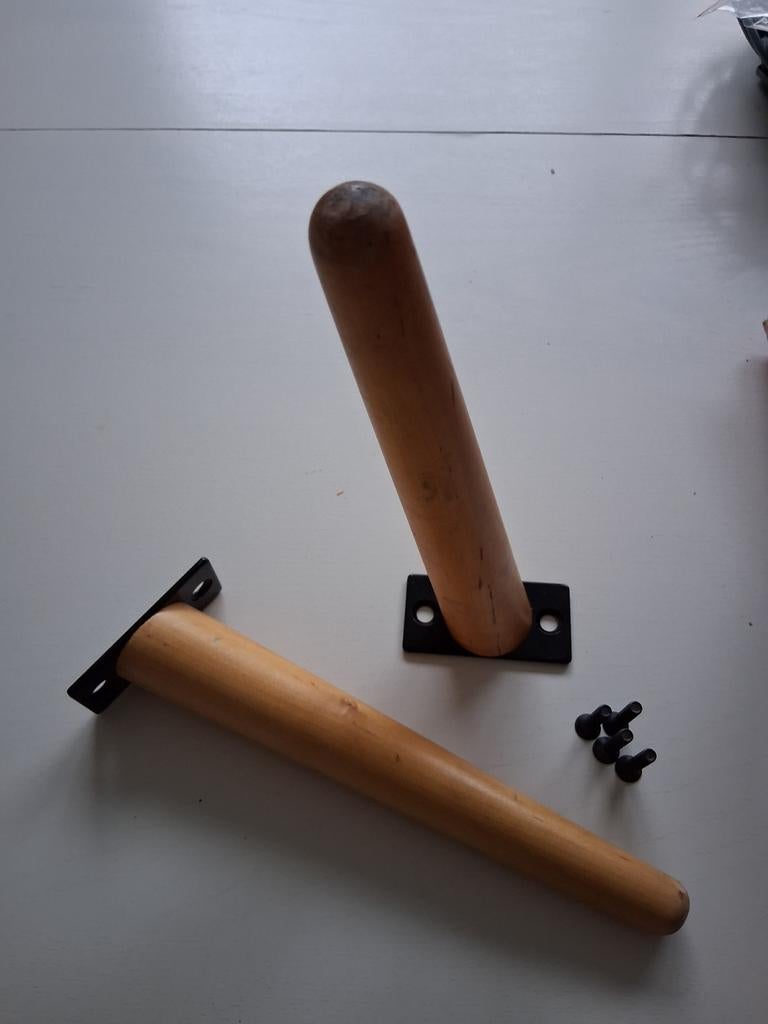 2 pieds pour canapé ou autre meuble 25cm, Maison & Meubles, Canapés | Salons, Enlèvement, Bois