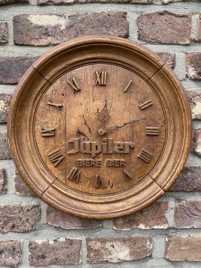 Horloge JUPILER des années 70, Enlèvement ou Envoi, Utilisé, Panneau, Plaque ou Plaquette publicitaire, Jupiler