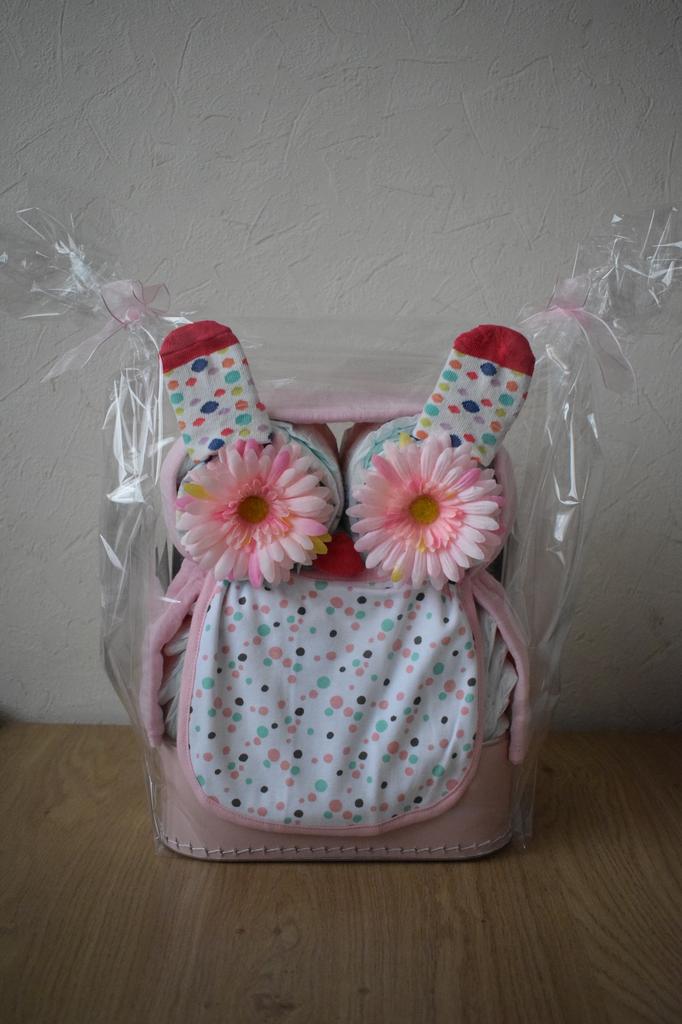 Gepersonaliseerd koffertje met pamper Uil, Kinderen en Baby's, Ophalen of Verzenden, Nieuw, Kraamcadeau