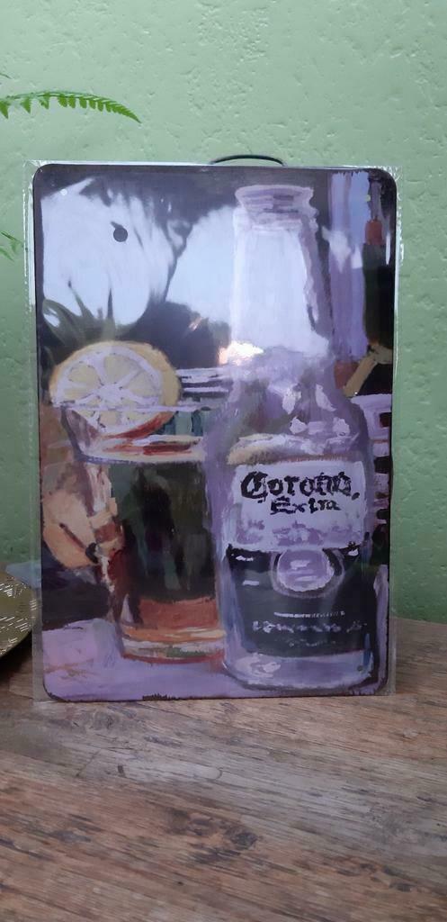 Enseigne publicitaire en métal pour la bière Corona - nouvea, Enlèvement ou Envoi, Neuf, Panneau publicitaire