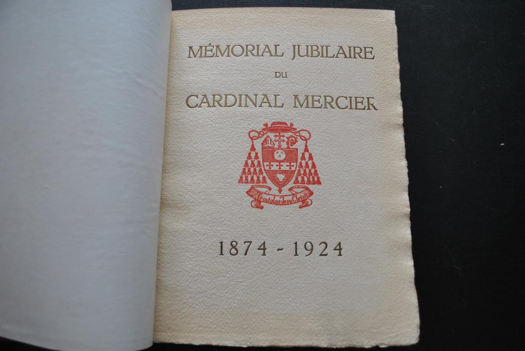 MEMORIAL JUBILAIRE DU CARDINAL MERCIER 1874 1924 reliure, Livres, Christianisme | Catholique, Enlèvement ou Envoi, Utilisé, Collectif d'auteurs