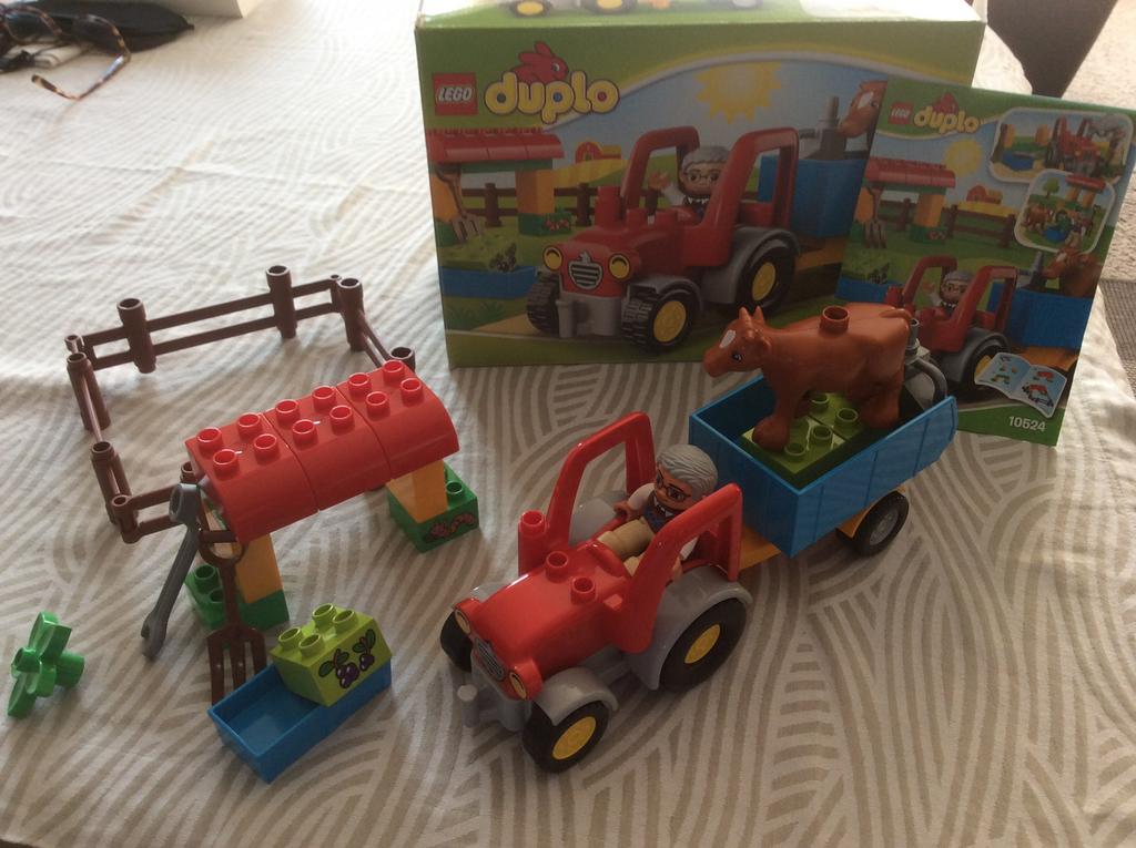 Duplo 10524 landbouwtractor, Ophalen of Verzenden, Zo goed als nieuw, Duplo