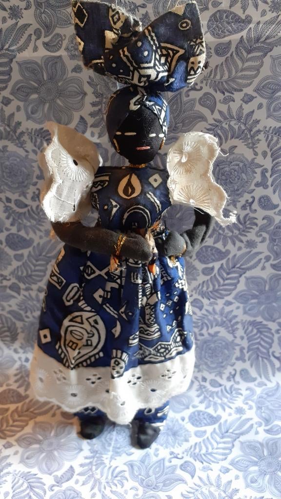 poupée africaine en tissu (2), Collections, Enlèvement ou Envoi, Utilisé, Autres types