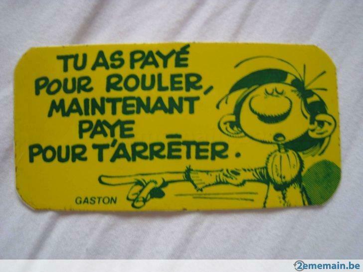 autocollant gaston franquin vintage, Ophalen of Verzenden, Nieuw