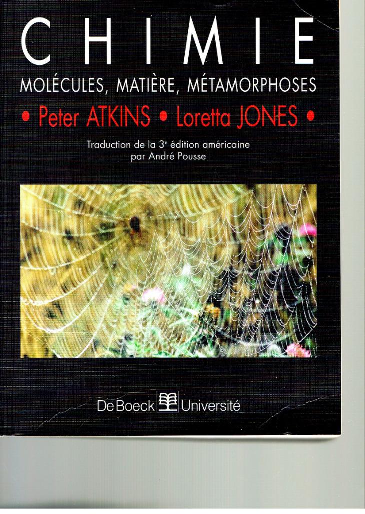 Chimie: Molécules, Matière, Métamorphoses, Enlèvement ou Envoi, Sciences naturelles, Peter Atkins, Utilisé