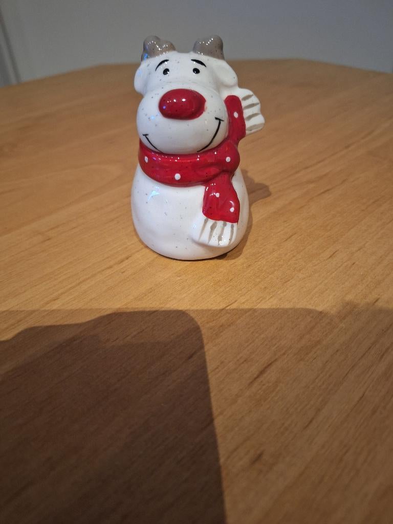 Kerst peper- of zoutvaatje (Rudolf met sjaal), NIEUW, Ophalen of Verzenden, Nieuw