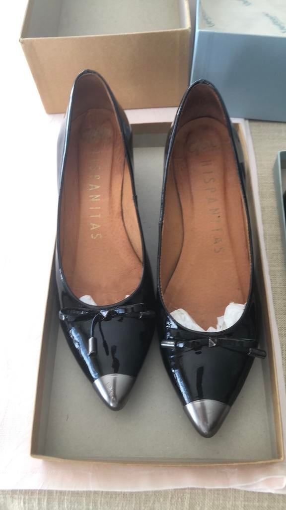 Zwarte lak schoenen, Schoenen met lage hakken, Zwart, Hispanitas, Ophalen of Verzenden