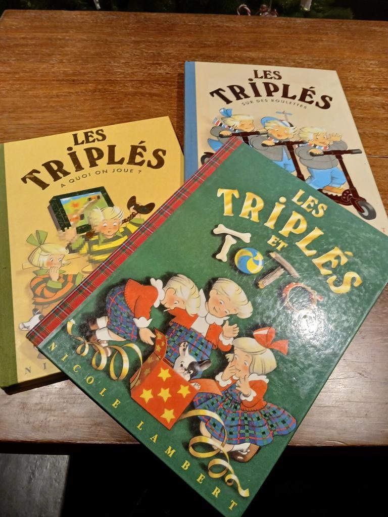Lot de 3 livres LES TRIPLÉS, Enlèvement ou Envoi