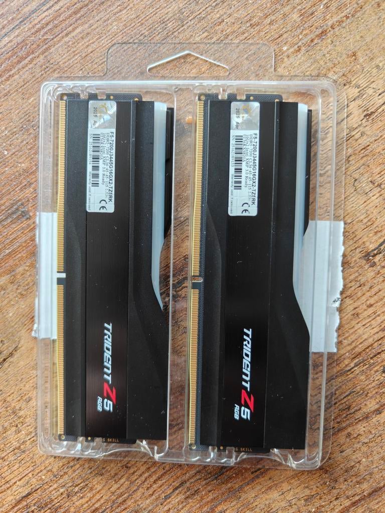32GB DDR5 7200MHz G.Skill Trident Z5 RGB (2x16GB) – NIEUWSTA, Ophalen, DDR5