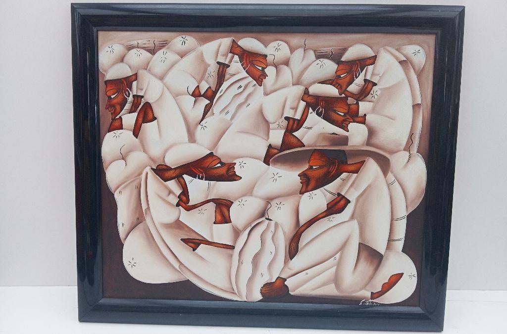 LAURENT CASIMIR origineel schilderij Galerie Macondo, Antiek en Kunst, Kunst | Schilderijen | Modern, Ophalen of Verzenden