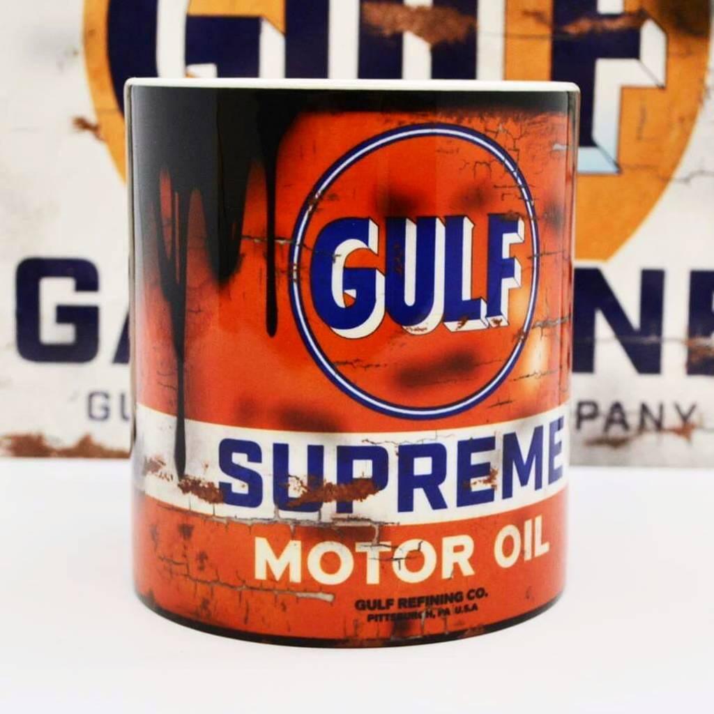 Gulf Supreme Motor Oil mok Vintage olie F1 Autosport NIEUW, Verzamelen, Ophalen of Verzenden, Nieuw, Auto's