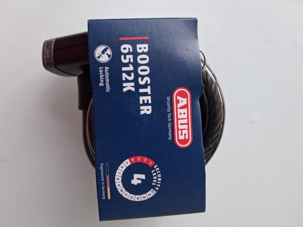 Fietsslot Abus (spiraalslot) Booster 6512K   NIEUW, Fietsen en Brommers, Fietsaccessoires | Fietssloten, Nieuw, Ophalen of Verzenden