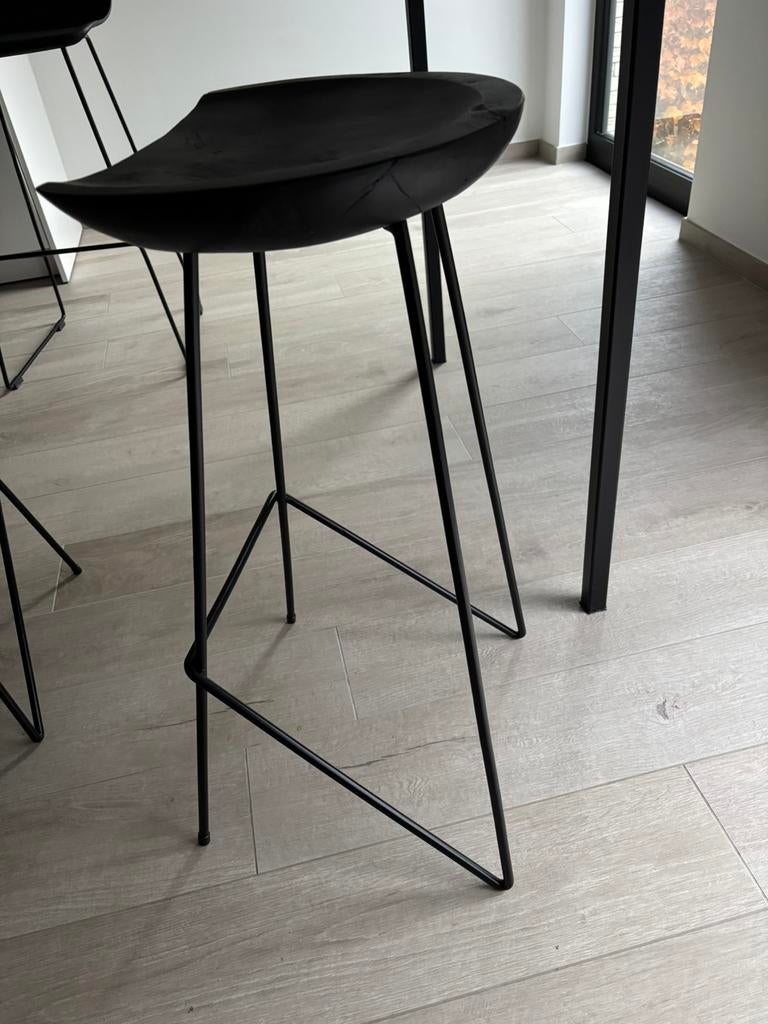 4 barstoelen - 4 barkrukken (net nieuw - zo goed als nieuw), 60 tot 90 cm, Ophalen of Verzenden, Zo goed als nieuw, Metaal