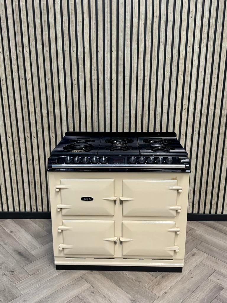 Prachtig Fornuis AGA Six Four creme 4 Ovens!, Elektronische apparatuur, Fornuizen, Gas, 5 kookzones of meer, Grill, Ophalen of Verzenden