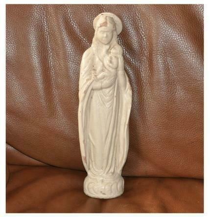 vierge peinte argile terre cuite ???