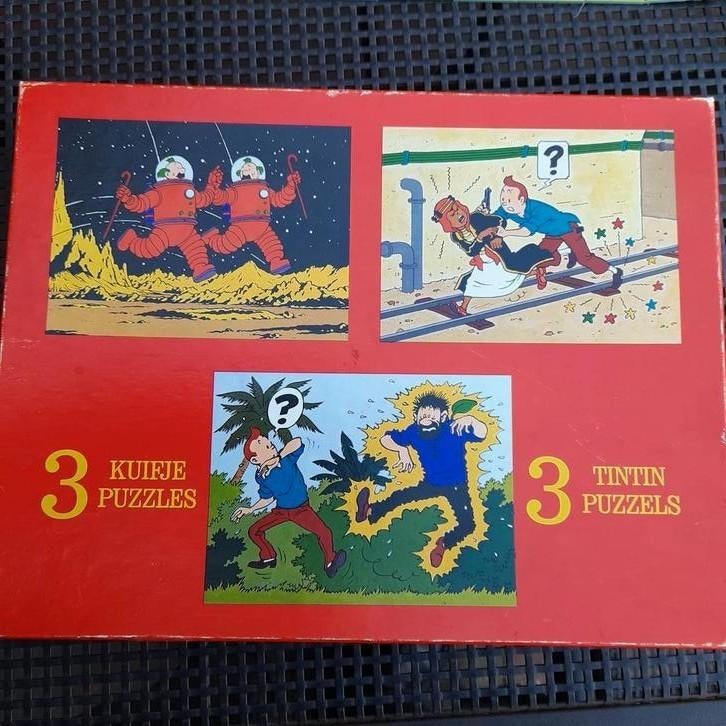 TINTIN 1977 : boîte 3 en 1 PUZZLES. zgan, Collections, Enlèvement, Tintin, Comme neuf, Autres types