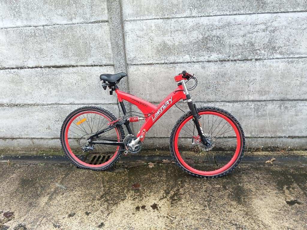 Rode mountain bike longway, Fietsen en Brommers, Fietsen | Mountainbikes en ATB, 49 tot 53 cm, Zo goed als nieuw, Ophalen, Overige merken