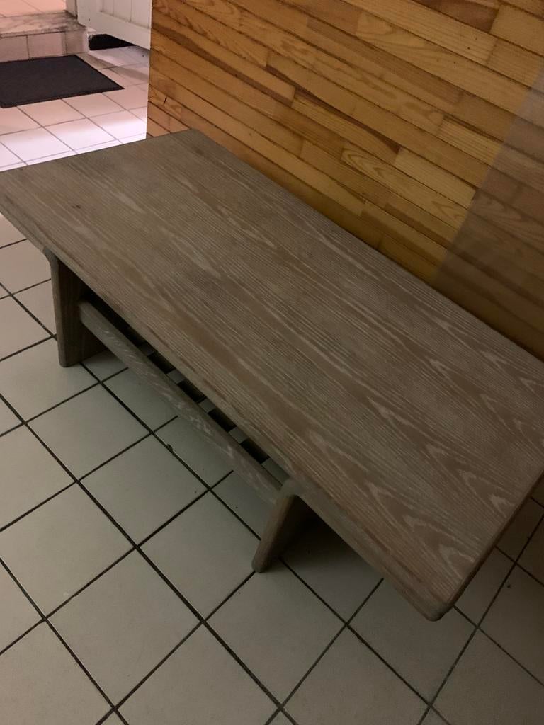 Gezandstraalde massieve salontafel, Enlèvement, Comme neuf