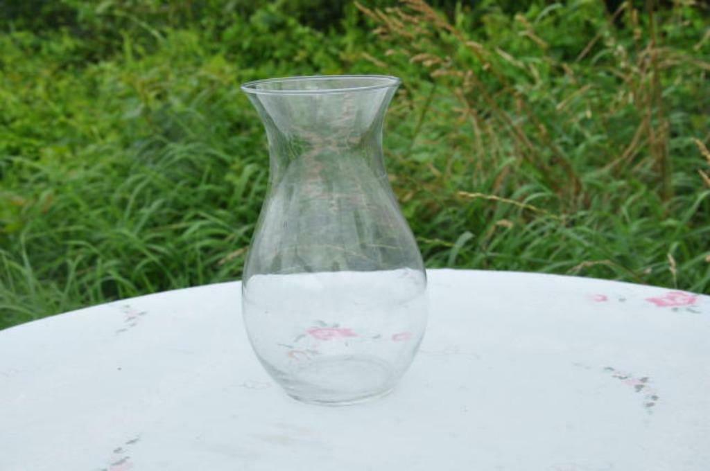 §  vase en verre transparent, Enlèvement ou Envoi, Utilisé, Verre, Moins de 50 cm
