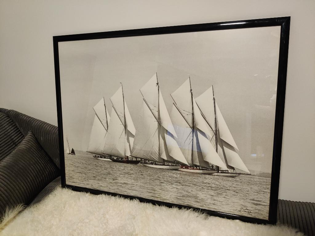 2 Kaders reproducties zeilschepen 'Beken of Cowes', Antiek en Kunst, Ophalen