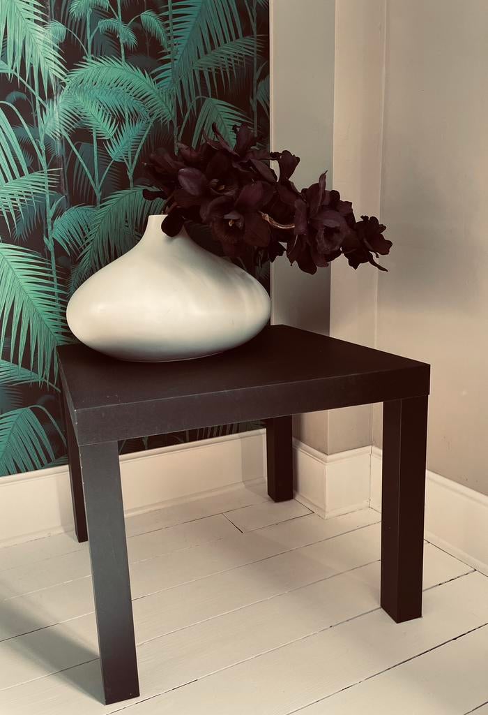 Vaas met bloemen Herve Gambs Paris + tafel, Ophalen, Zo goed als nieuw