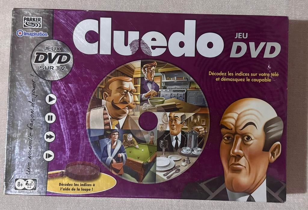 Jeu Cluedo DVD interactif – complet et en bon état, Trois ou quatre joueurs, Enlèvement ou Envoi, Comme neuf, Parker