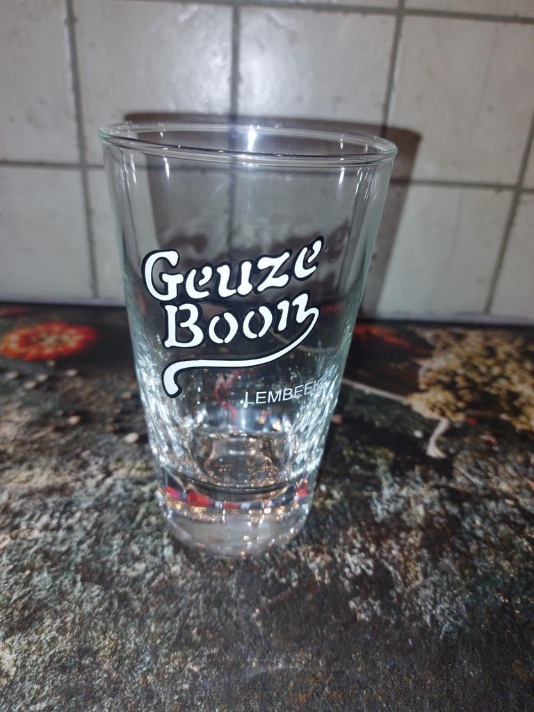 Geuze Boon emaille glas, Ophalen of Verzenden, Zo goed als nieuw, Bierglas