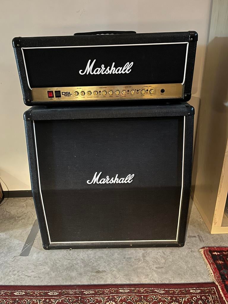 Marshall DSL100H + MX412A (100W), Ophalen, Zo goed als nieuw, Gitaar, 100 watt of meer