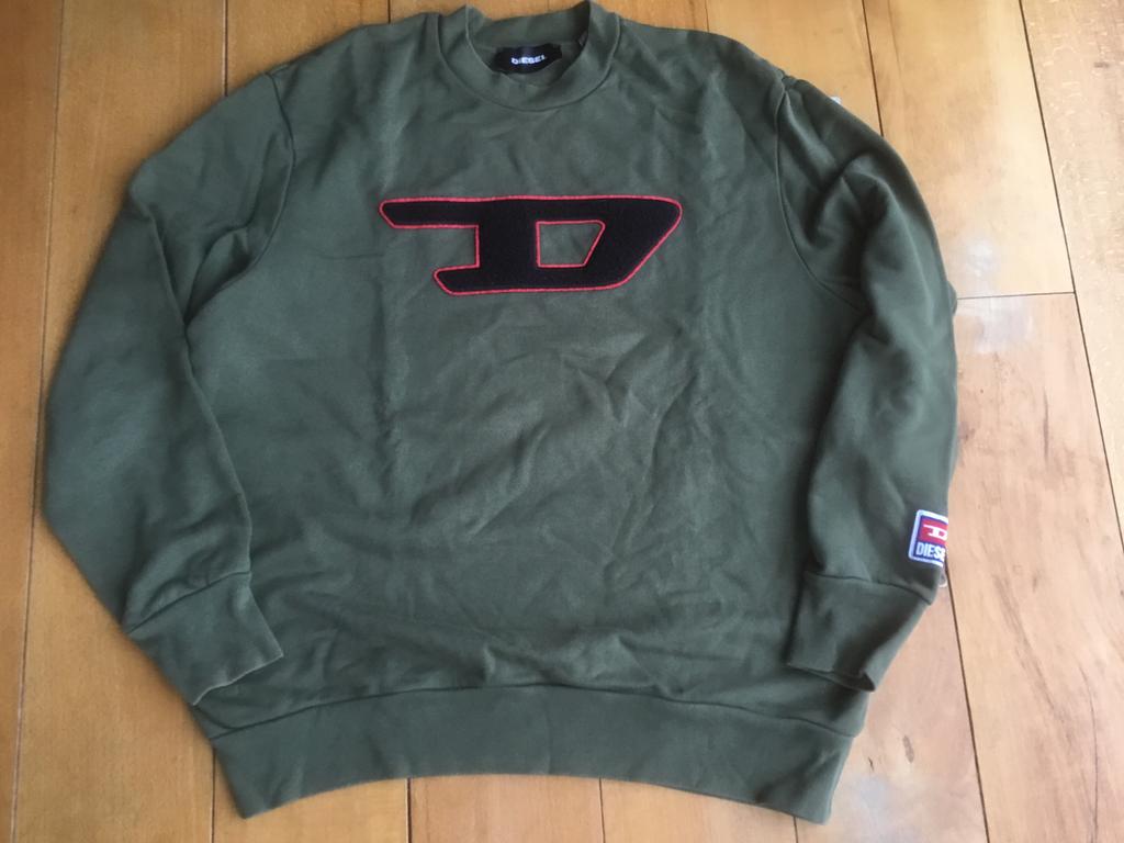 Pull vert olive Diesel, Diesel, Enlèvement ou Envoi, Comme neuf, Vert