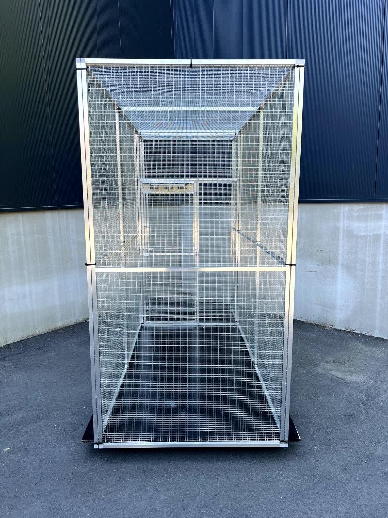 Volière met sas met afmeting 1m br x 2m h x 2,5m d, Ophalen, Nieuw, Aluminium, Volière