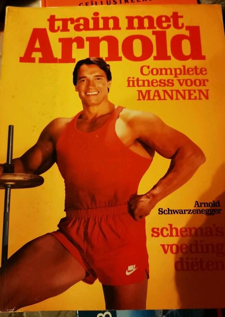 Train met Arnold Schwarzenegger power training voeding enz.., Ophalen of Verzenden, Zo goed als nieuw, Arnold Schwarzenegger, Fitness