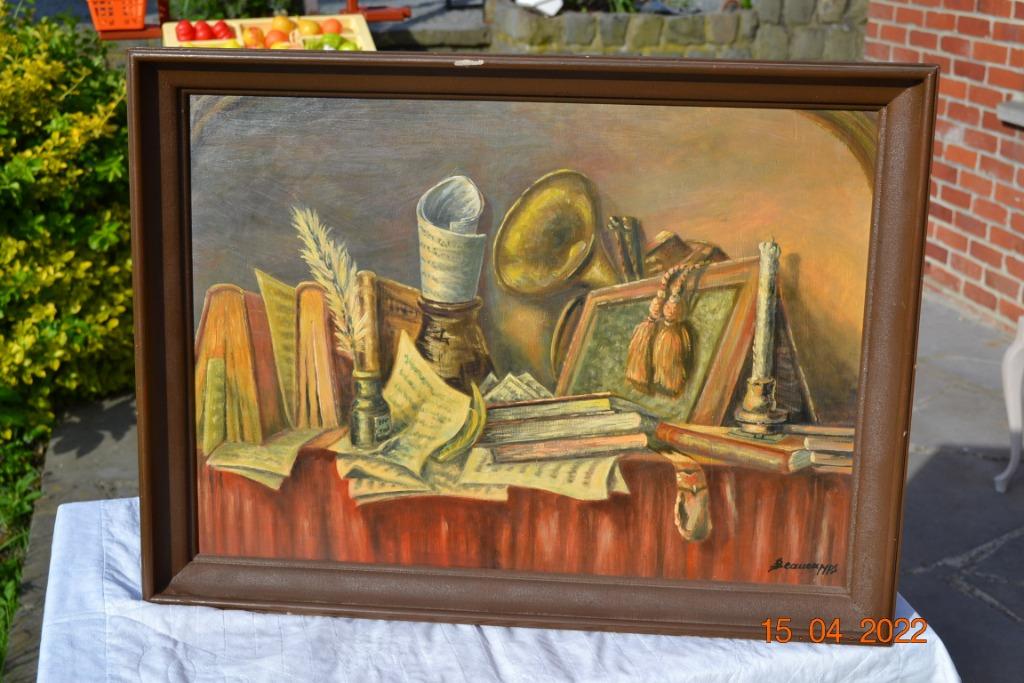 Tableau peintre athois Jules Beaucamps, Antiquités & Art, Curiosités & Brocante, Enlèvement
