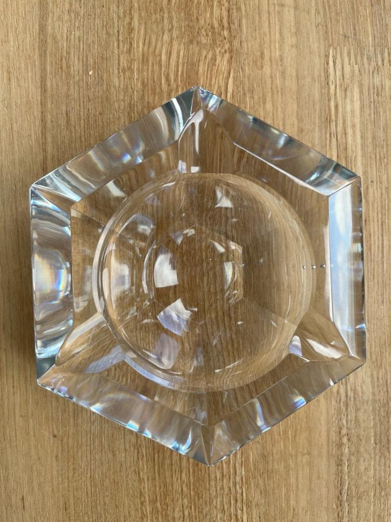 Cendrier hexagonal en cristal, Enlèvement ou Envoi