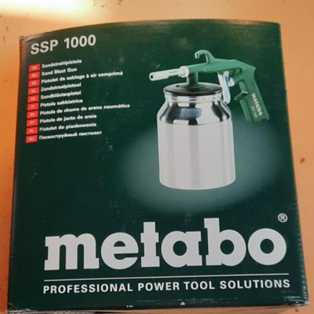 PERSLUCHT  ZANDSTRAALPISTOOL Metabo SSP 1000, Ophalen of Verzenden, Nieuw