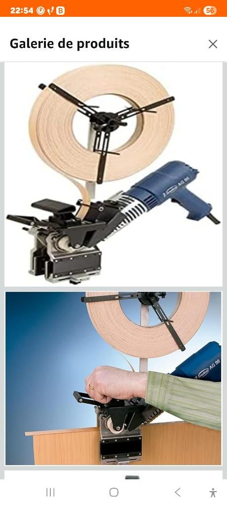 plaqueuse de chant portative, Autres essences de bois, Utilisé, Moins de 200 cm, Planche