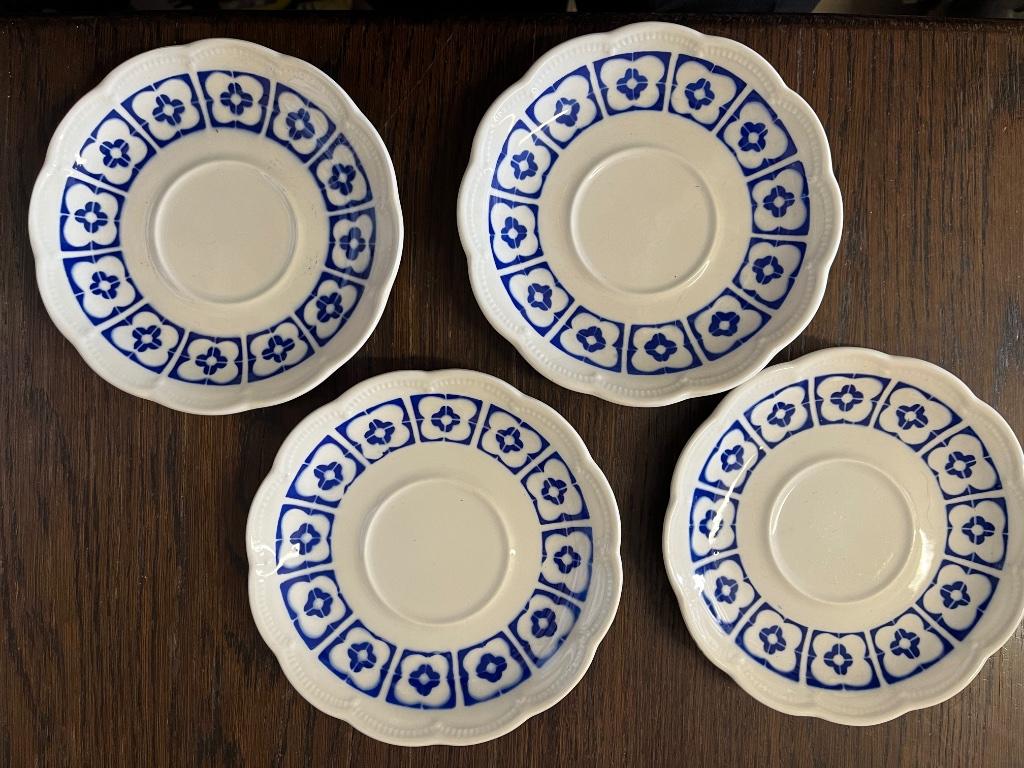 Lot Boch blauw ondertassen vintage, Ophalen of Verzenden
