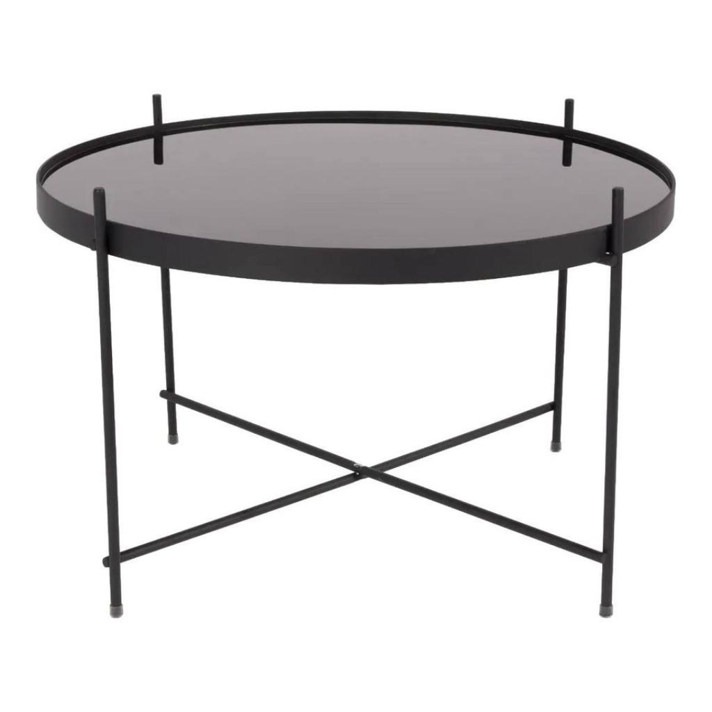 Zuiver Cupid Bijzettafel L Zwart, 55 à 75 cm, Design, Rond, Enlèvement