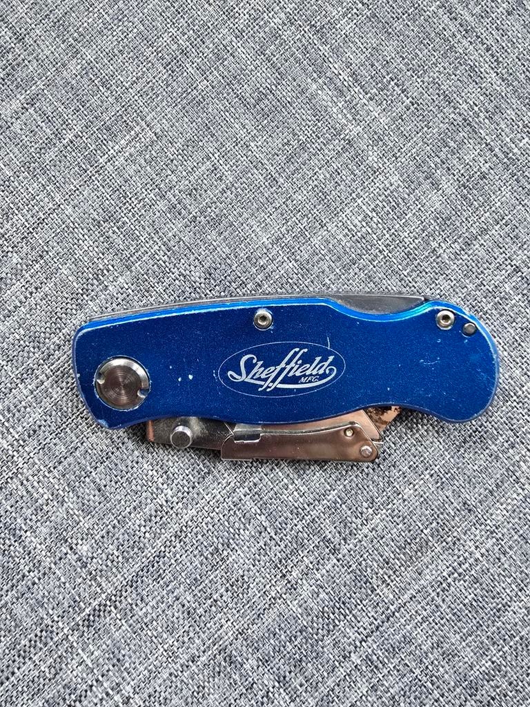 Zakmes sheffield blauw, Ophalen of Verzenden, Zo goed als nieuw